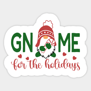 Gnome For The Holidays Christmas Sticker